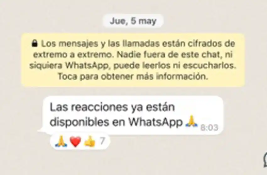 Las nuevas funciones de WhatsApp: reacciones con emojis y archivos de hasta 2GB