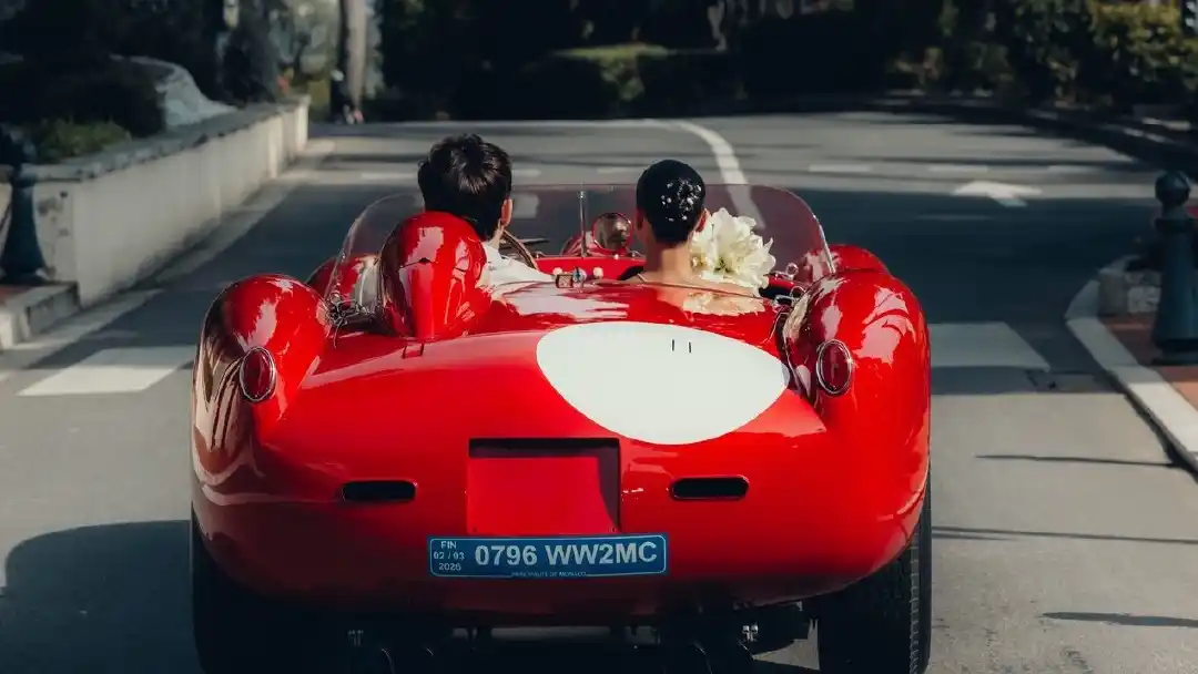 Charles Leclerc y su esposa  Alexandra Saint Mleux