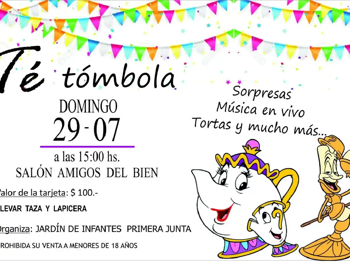 Té tómbola del jardín de infantes de la Primera Junta 