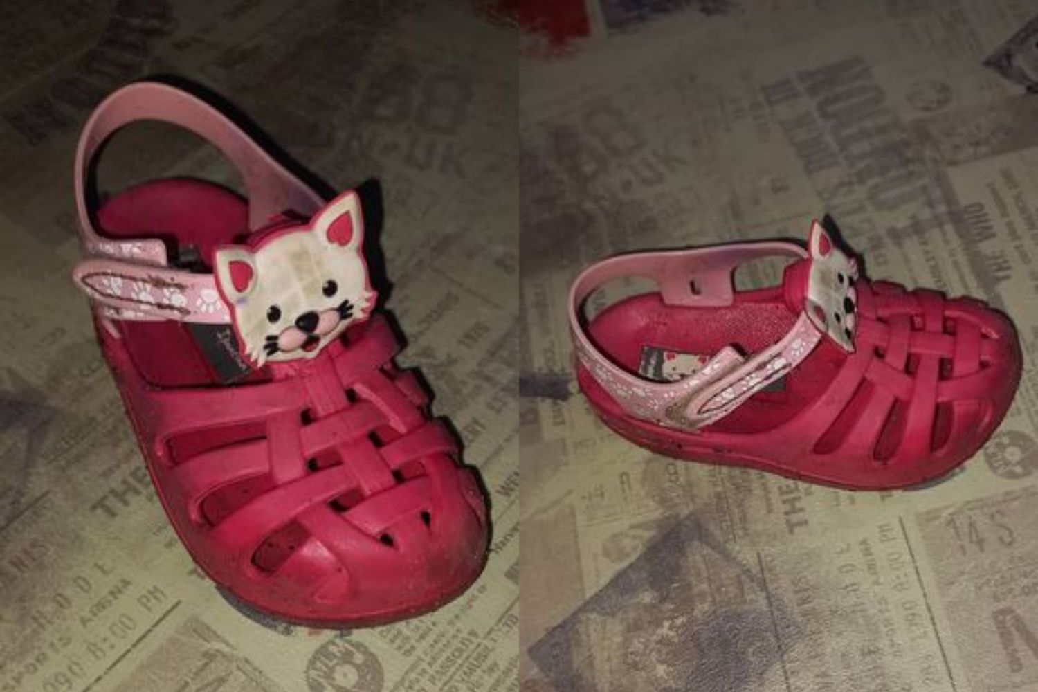 Encontraron sandalia de niña