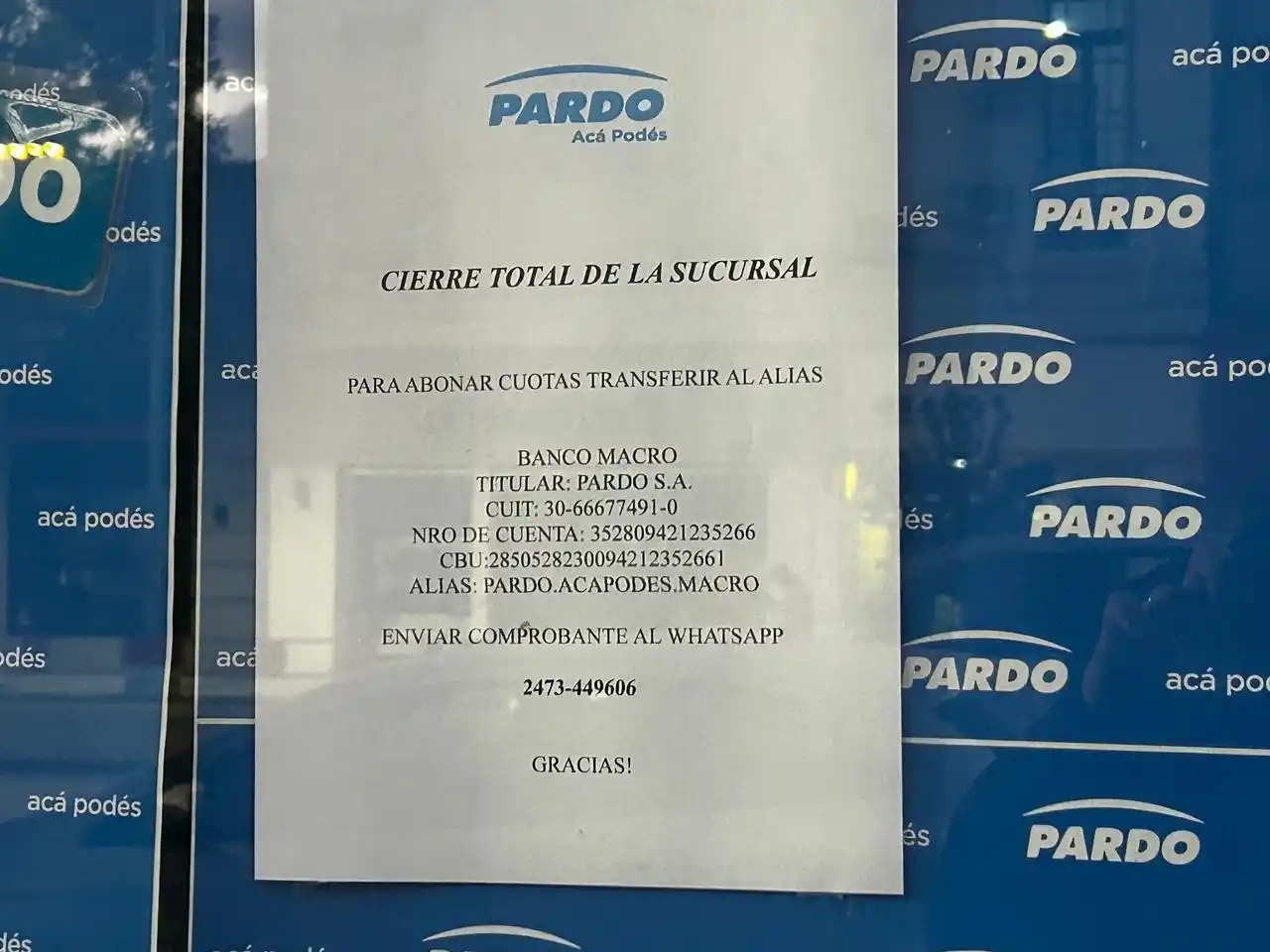 Cerró sus puertas la sucursal de una famosa cadena de electrodomésticos ubicada en pleno centro de Rafaela pardo cierre - 3