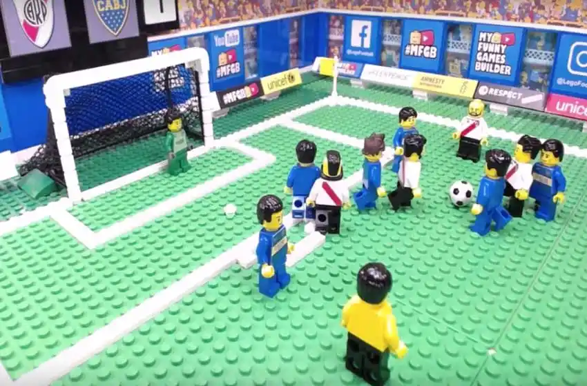 El histórico triunfo de River sobre Boca, recreado con Legos