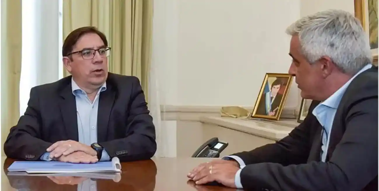 El subsecretario de Políticas Universitarias, Alejandro Álvarez, con Franco Bartolacci en una reunión anterior. Foto: Gentileza