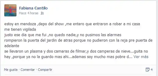 San Isidro: Robaron en la casa de Fabiana Cantilo