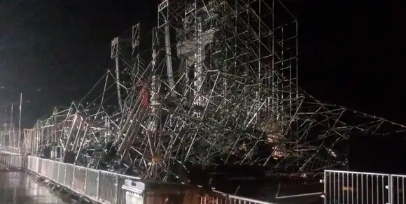 San Nicolás: La tormenta destrozó el escenario principal de la Fiesta de Disfraces