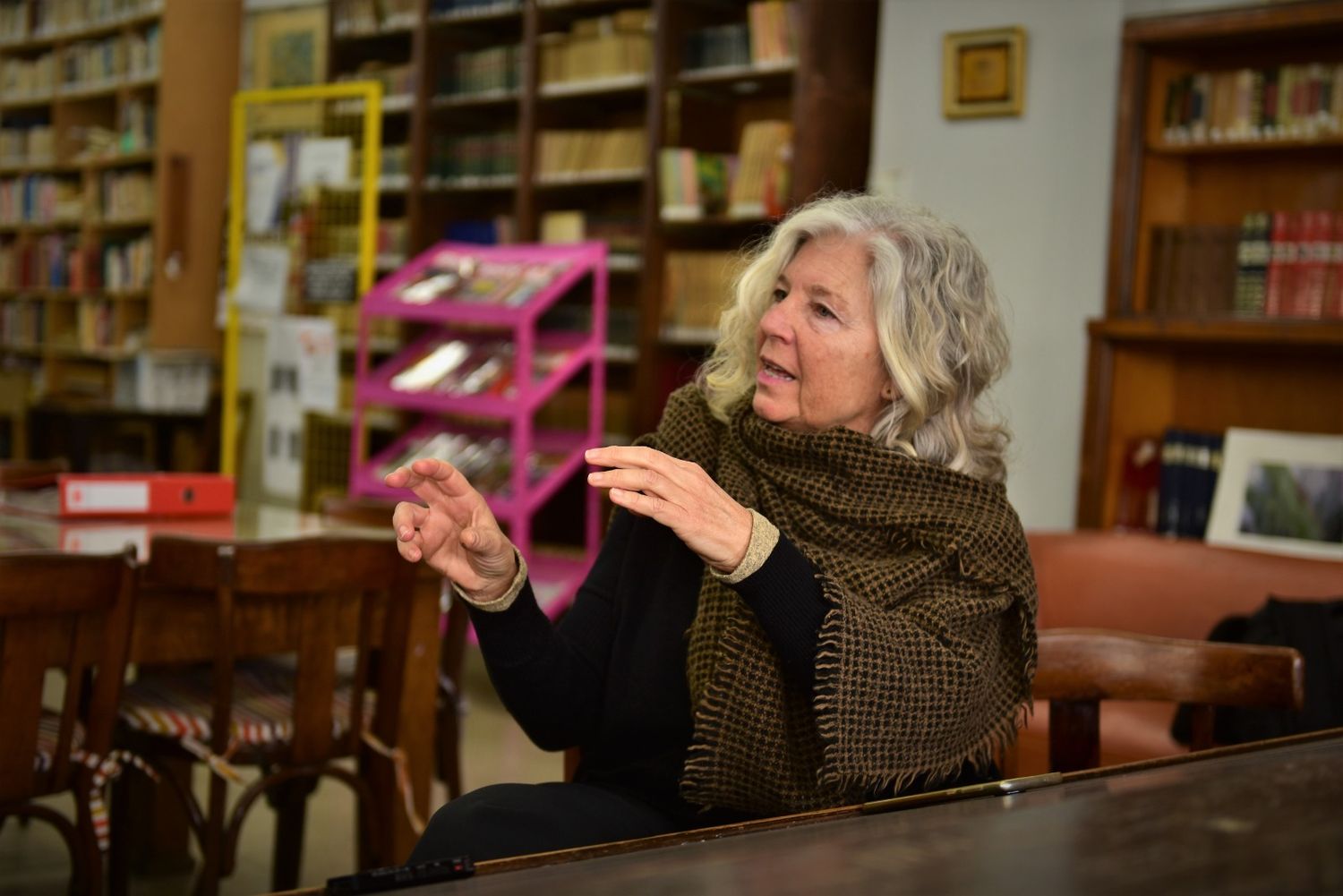 Sandra Valdemarín preside la comisión directiva del Centro Cultural y Biblioteca Popular San Francisco.