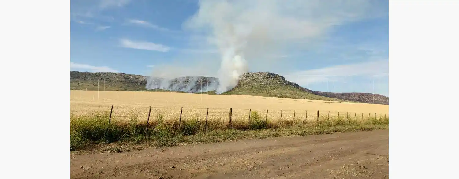 Sierra El Volcán: el fuego avanza y podría alcanzar plantaciones cercanas