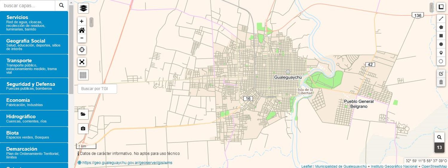 El Municipio habilitó un portal con toda la información geoespacial de Gualeguaychú