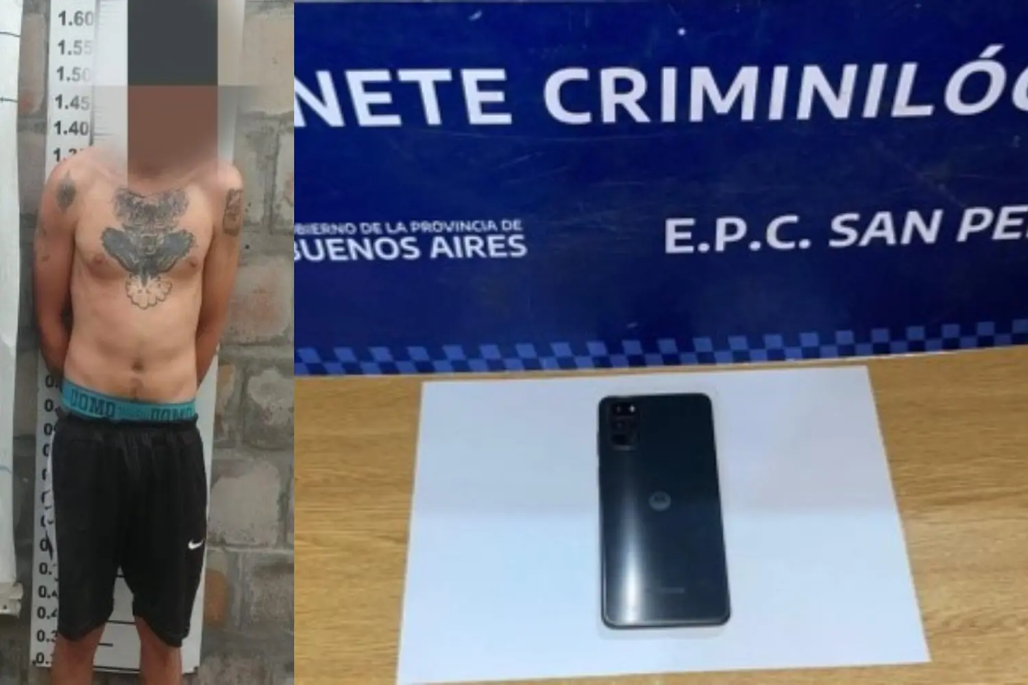 En el allanamiento la policía secuestró un celular y detuvo al agresor.