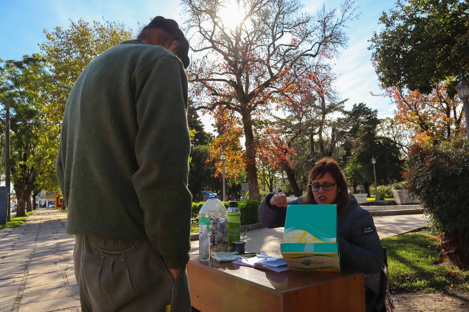 Se realizó un "Eco Canje" en Plaza San Martin