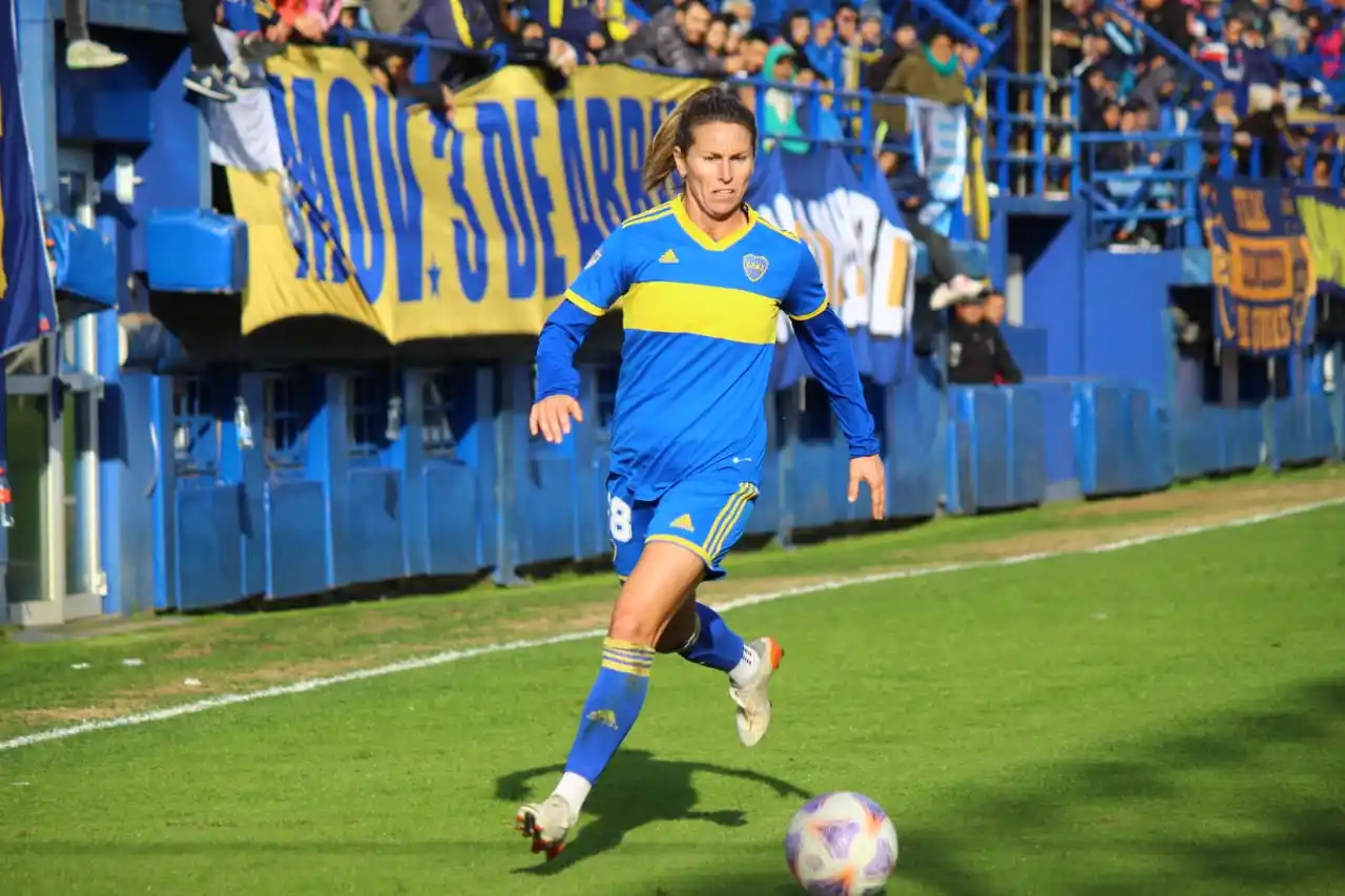 Huber anotó el segundo tanto xeneize ante Banfield.