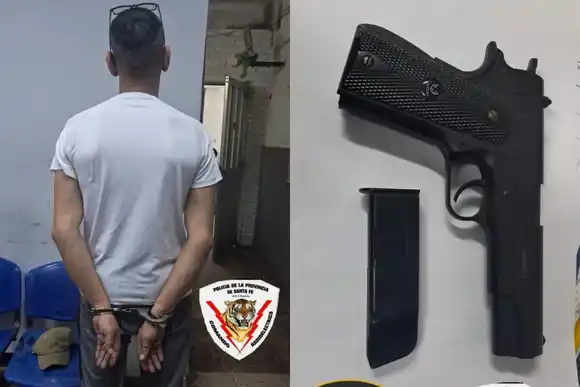 Detuvieron a un hombre acusado de amenazar vecinos con un arma falsa en zona norte