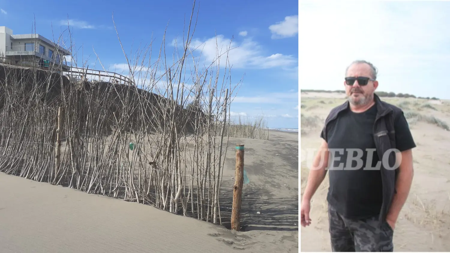 Enquinchados para contener el barranco en Dunamar