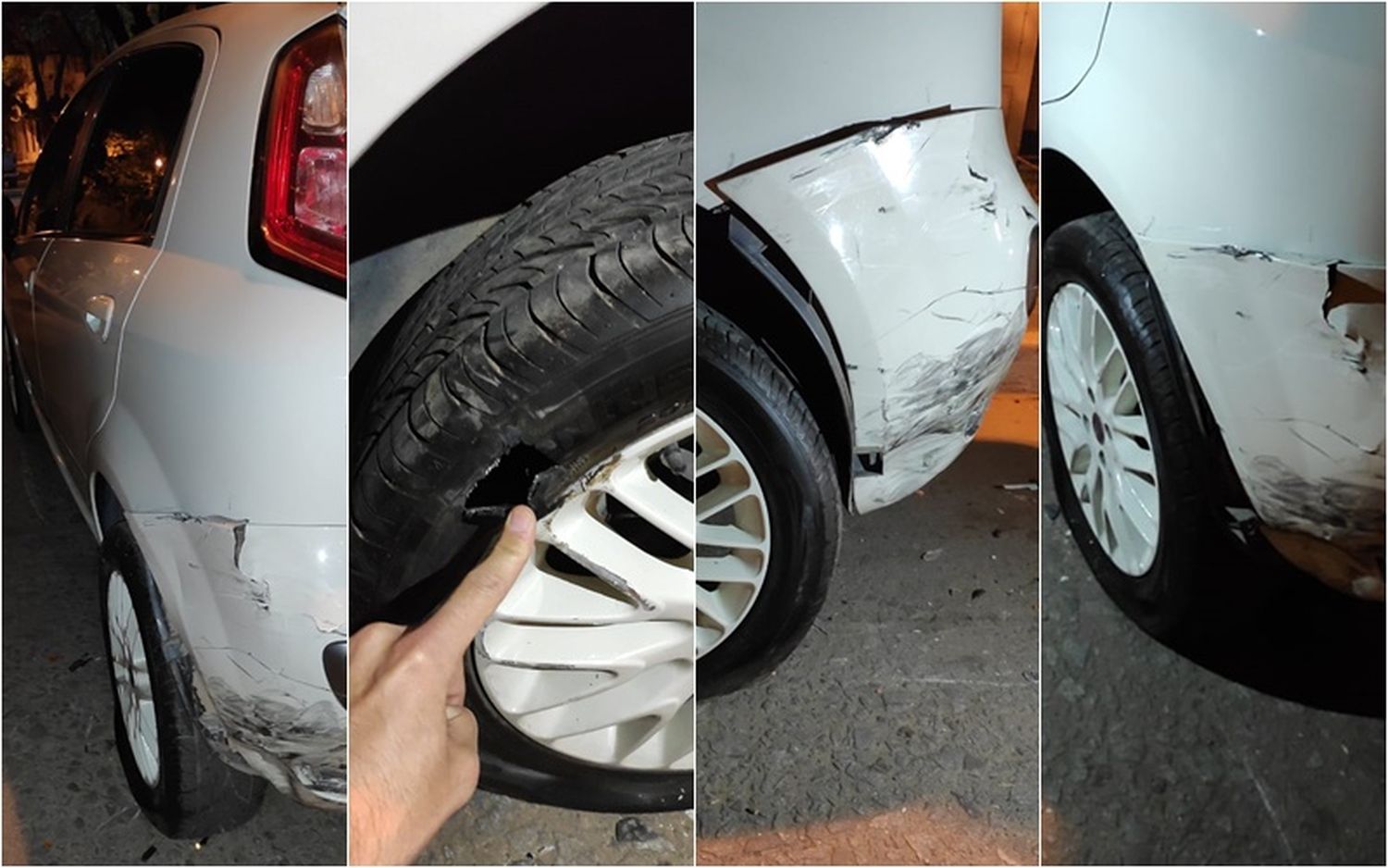 Chocaron un auto estacionado y huyeron