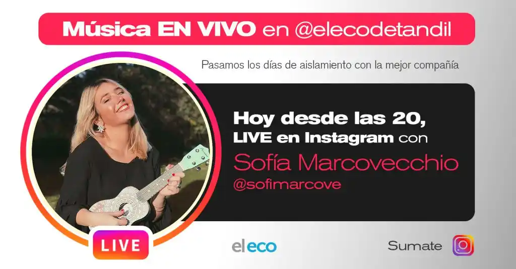Música para pasar la cuarentena: vivo por Instagram con @sofimarcove