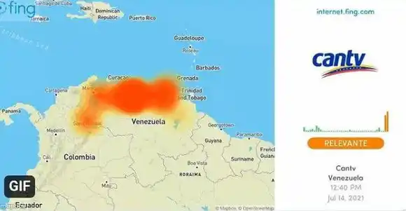 Media Venezuela sin internet por falla en la red de fibra óptica