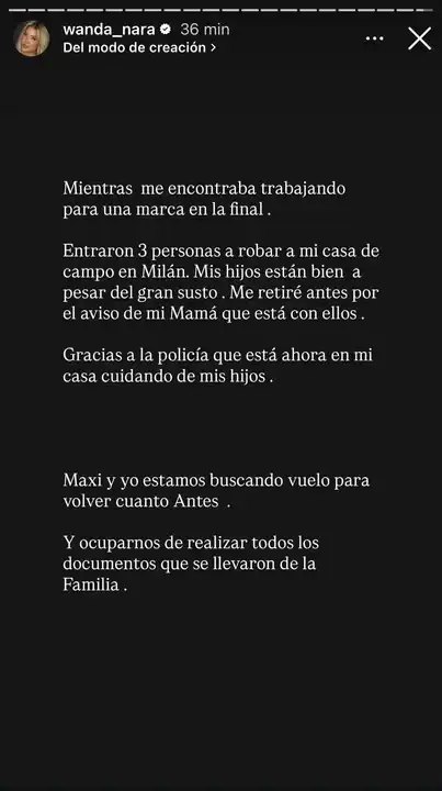 El comunicado de Wanda Nara. - 5