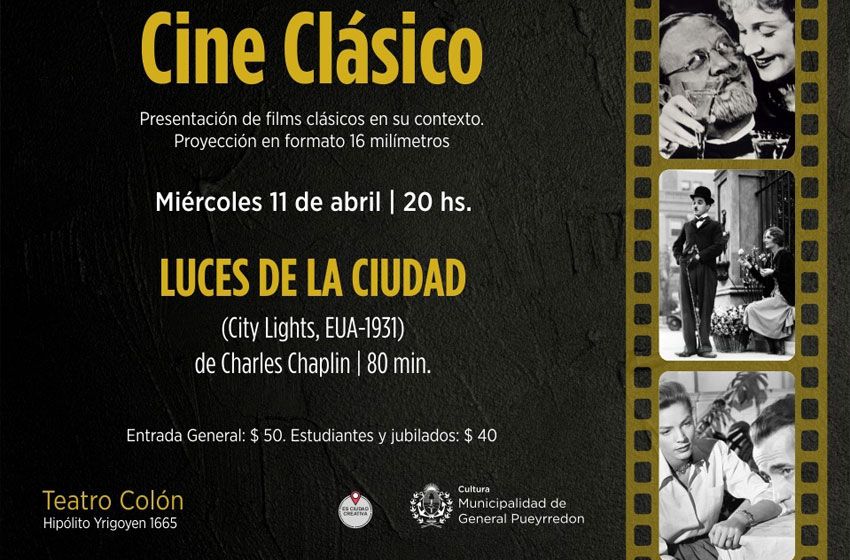 Se proyectará “Luces de la Ciudad”, de Charles Chaplin