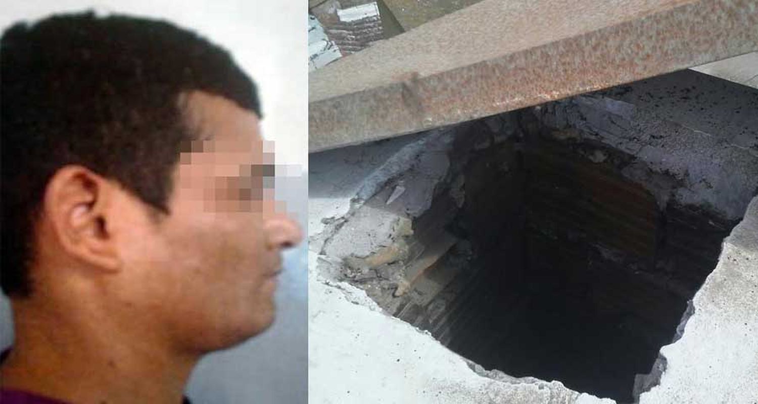 Atraparon a un prófugo: estaba escondido en un tanque de agua vacío