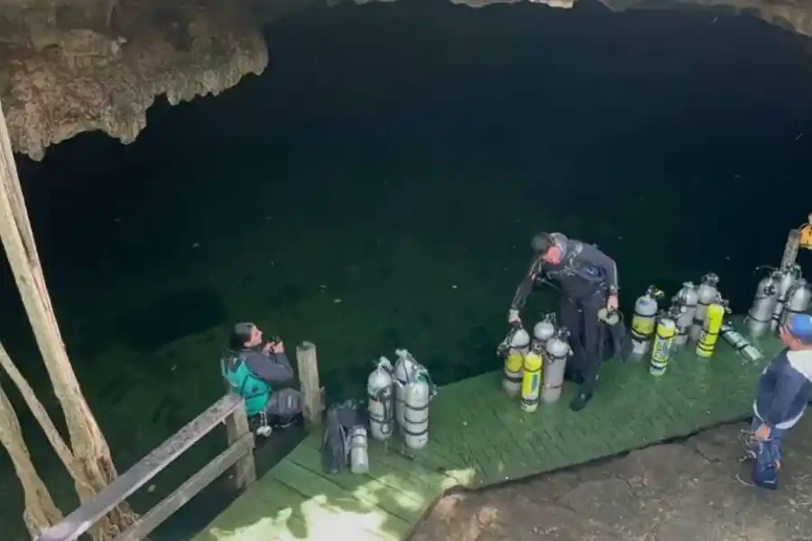 Hallaron muerto al buzo argentino que había desaparecido en un cenote en México