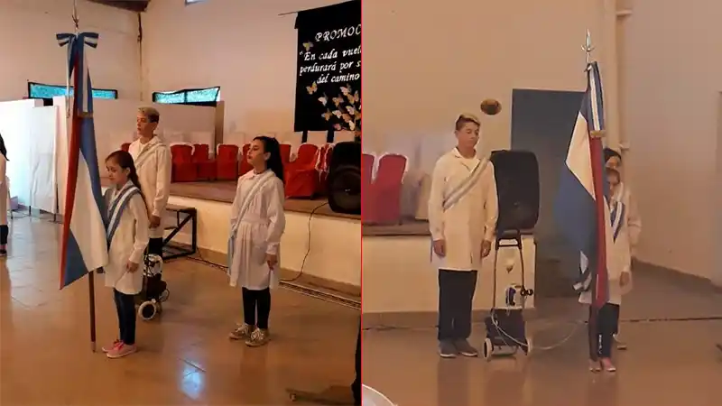 Milagros fue abanderada al finalizar la primaria