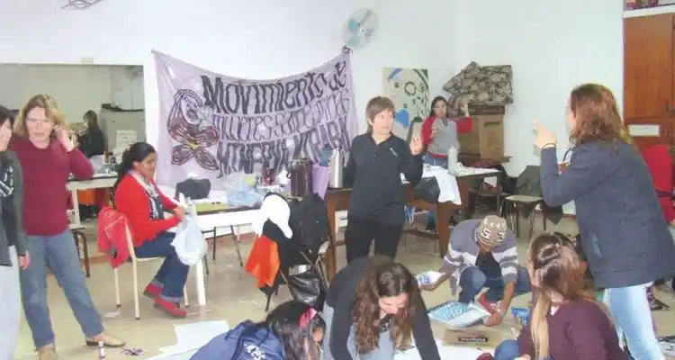 Preparativos para la marcha Ni Una Menos