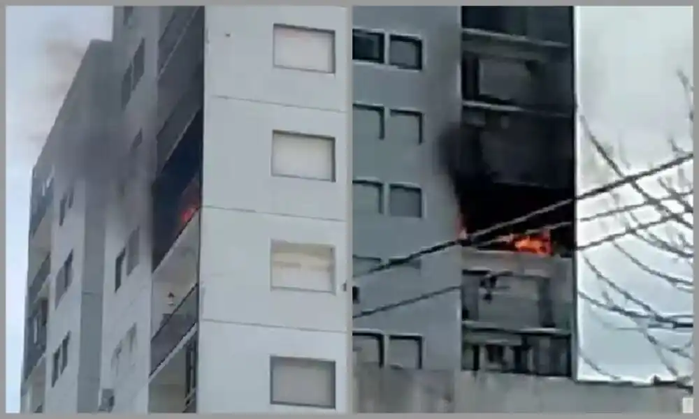 Bahía Blanca: Incendio en un edificio de departamentos
