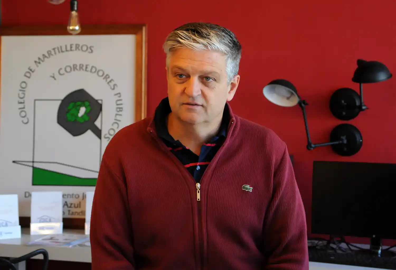 Enrique Víctor Alewaerts es el flamante presidente del Centro de Martilleros de Tandil que hoy celebran su día.