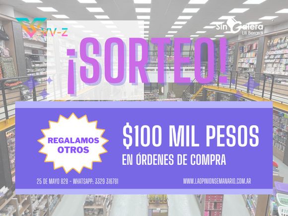 VVZ, bazar y regalos: entregamos otros 100 mil pesos en órdenes de compras