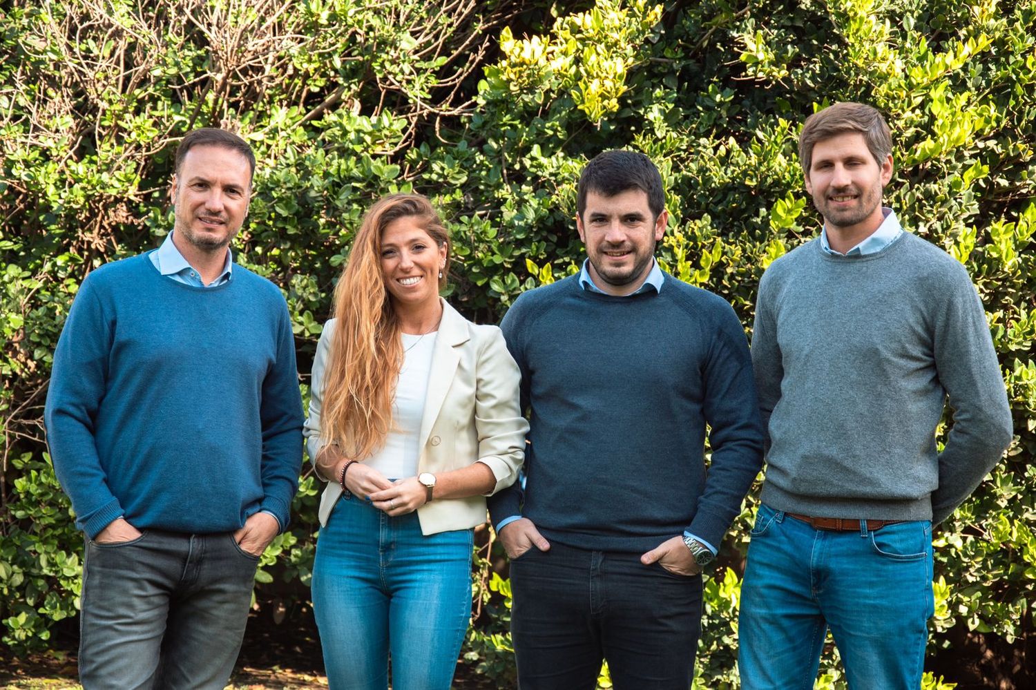 Lisandro Enrico, Sofía Galnares, Leonel Chiarella y Santiago Meardi, una "línea de cuatro" en pleno ascenso.