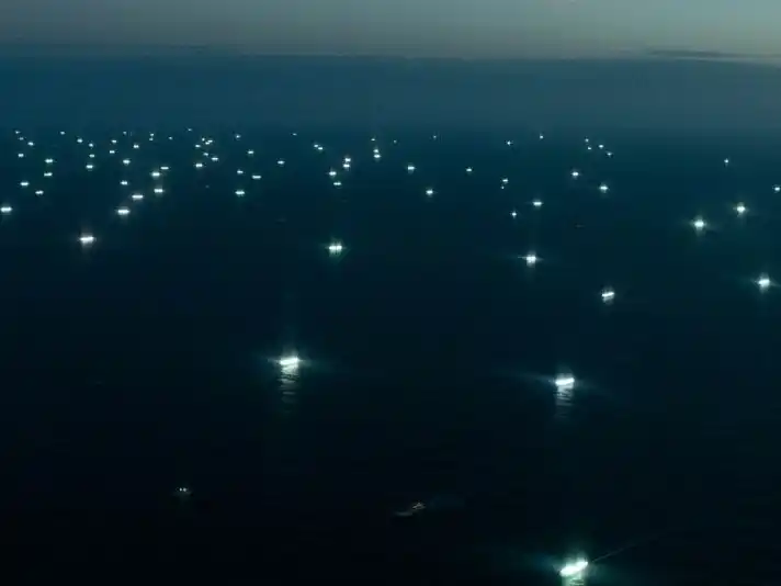 Imágenes del Artemis II delataron la presencia masiva de pesqueros chinos en el Mar Argentino