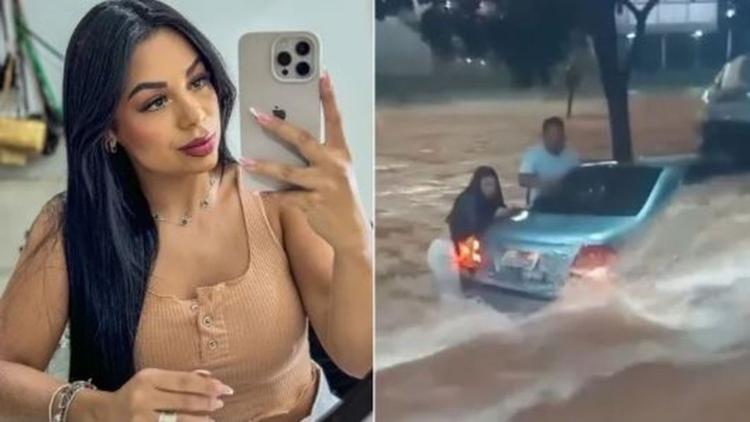 Una influencer murió arrastrada por una inundación: todo quedó grabado en video