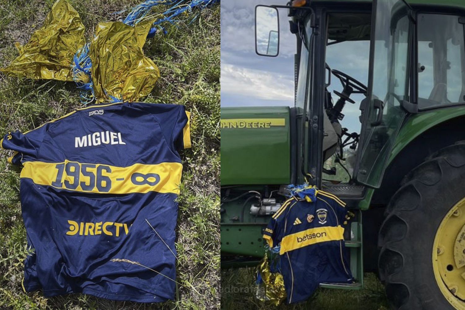 La camiseta fue hallada en un campo de Uruguay.