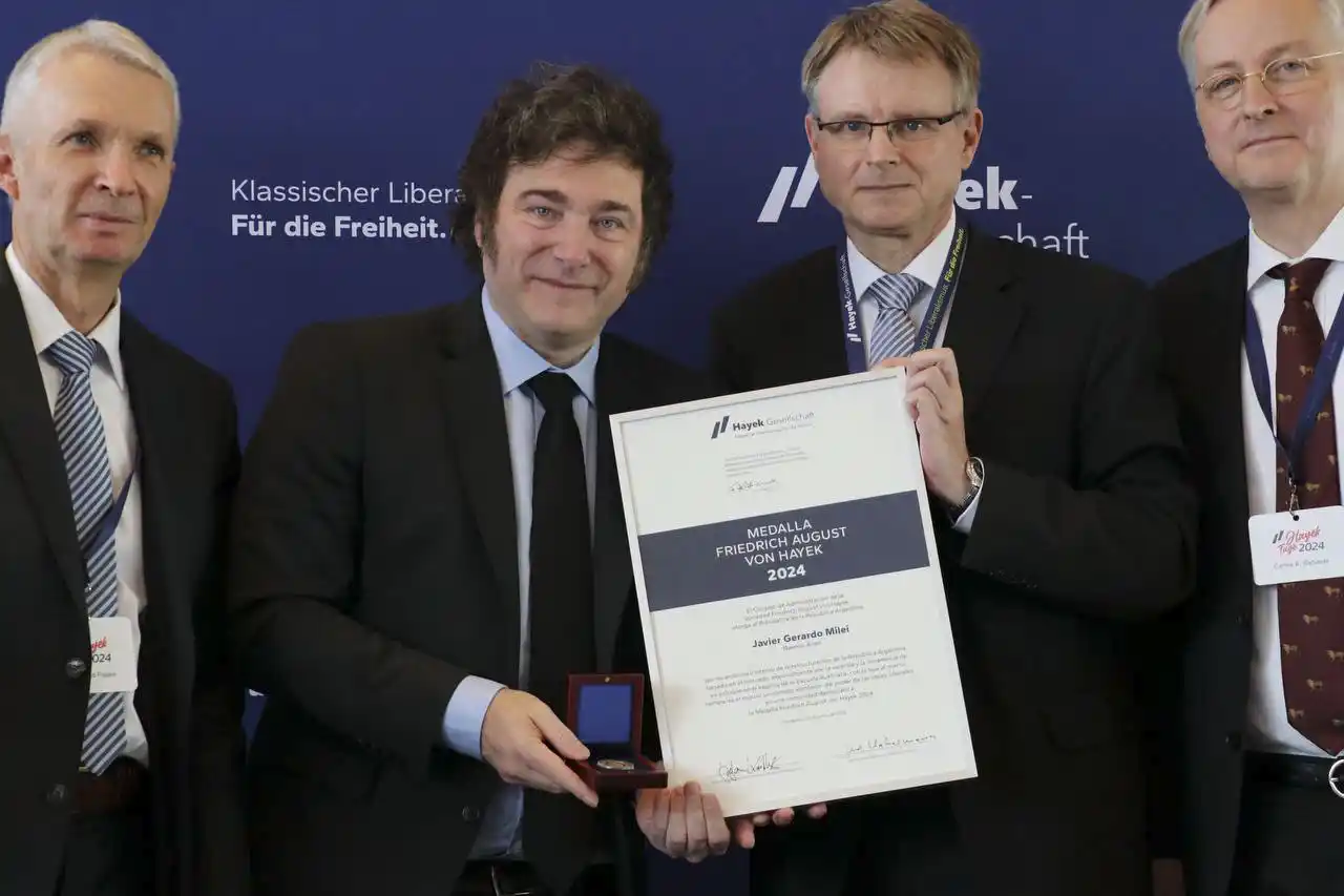 El presidente Javier Milei recibió una distinción en Alemania.