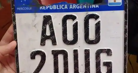 Patente de moto encontrada