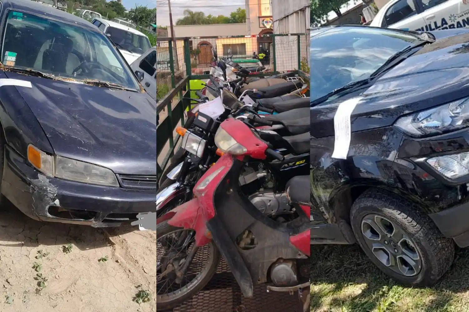 Los vehículos secuestrados quedaron a disposición del Juzgado de Faltas.