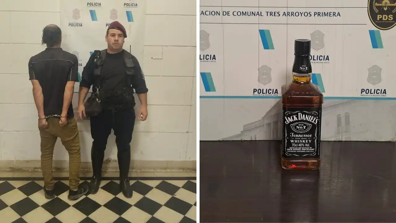 Cristian Alberto Medina, fue aprehendido luego de intentar sustraer una botella de whisky de un supermercado
