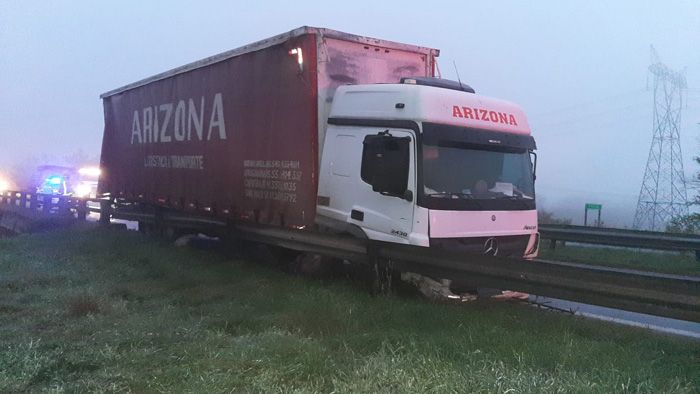 Un camión se accidentó en Ceibas