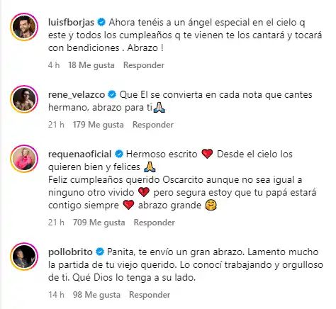 Muchos de sus colegas y amigos lo apoyaron. Foto Instagram
