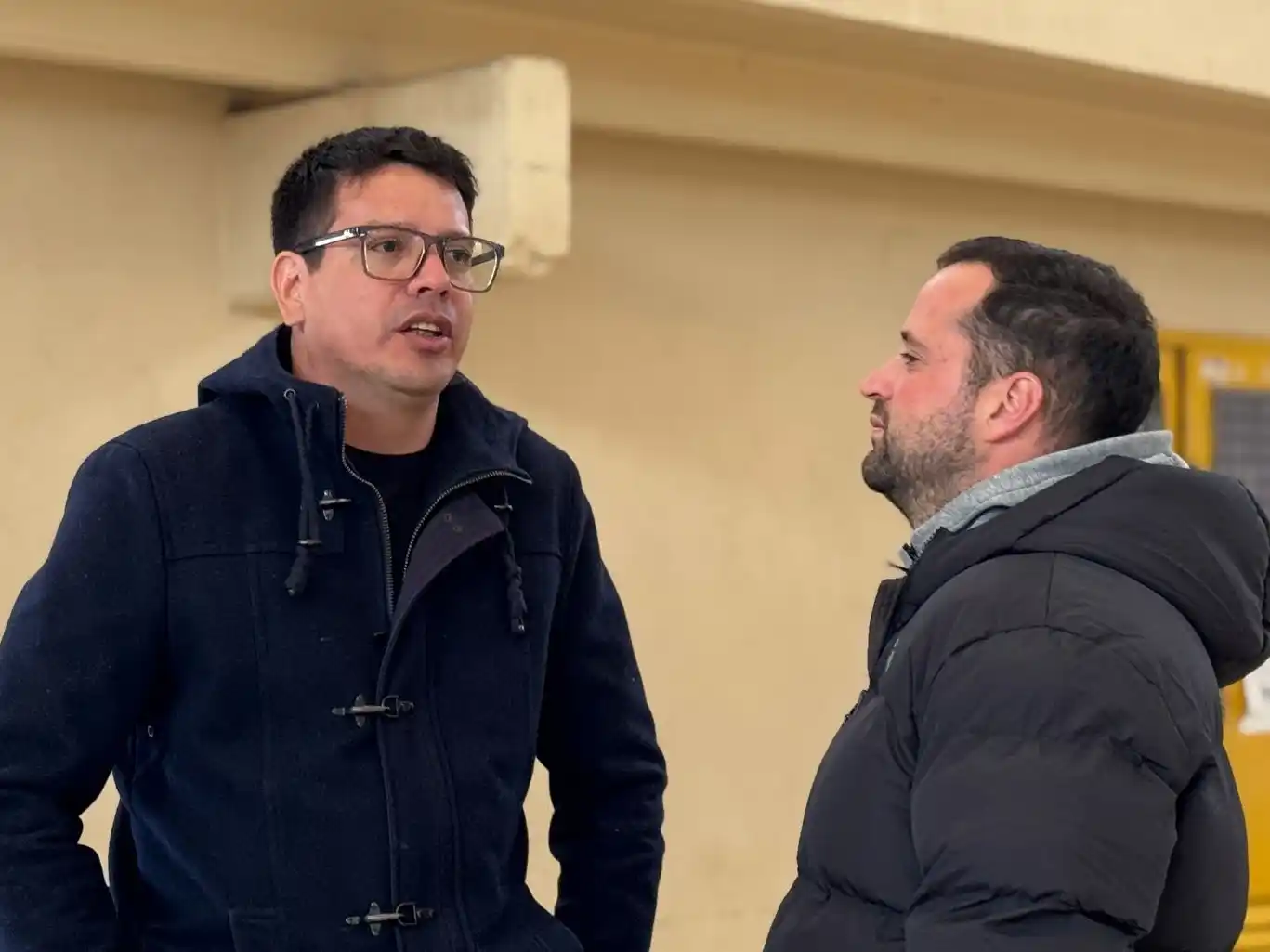 Cristian Cardozo junto a Valentín Bravo