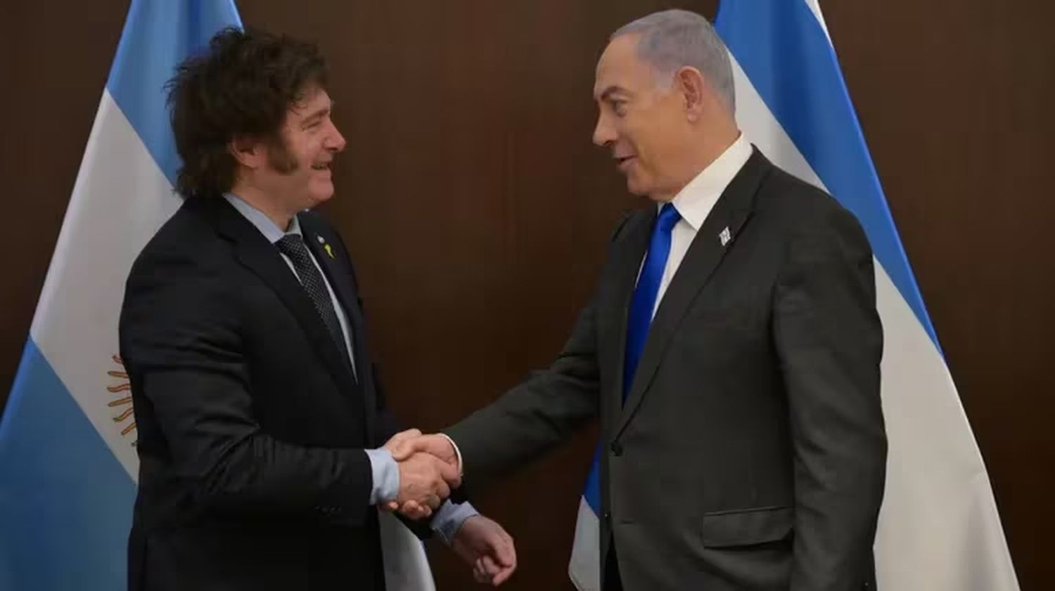 El presidente, Javier Milei, se reunió con el primer ministro de Israel, Benjamin Netanyahu durante su visita a aquel país.