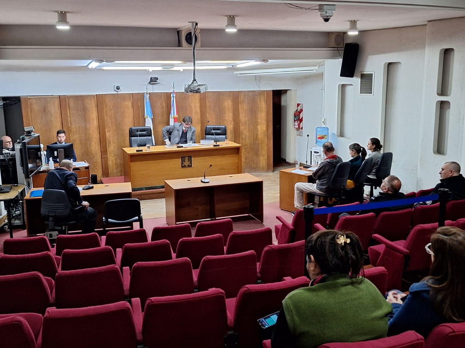 Imagen de la audiencia imputativa realizada este miércoles en Tribunales.