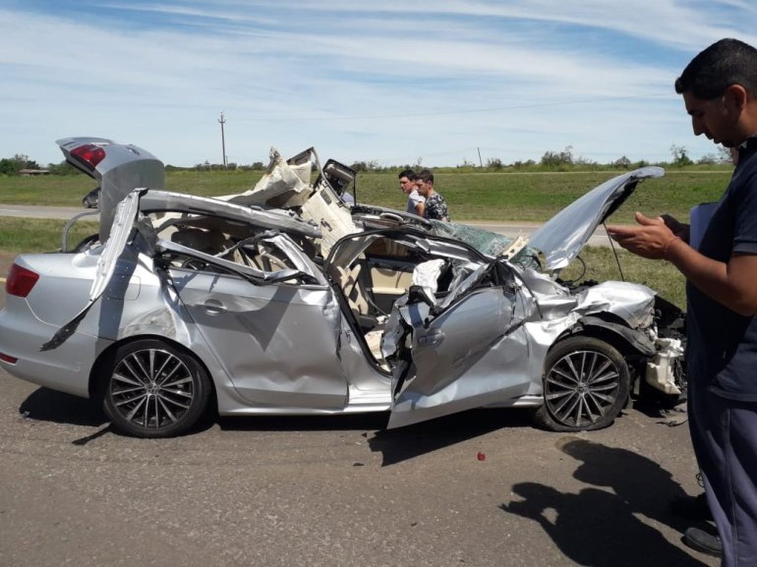 Un hombre resultó herido luego de protagonizar un violento accidente en la Ruta 14