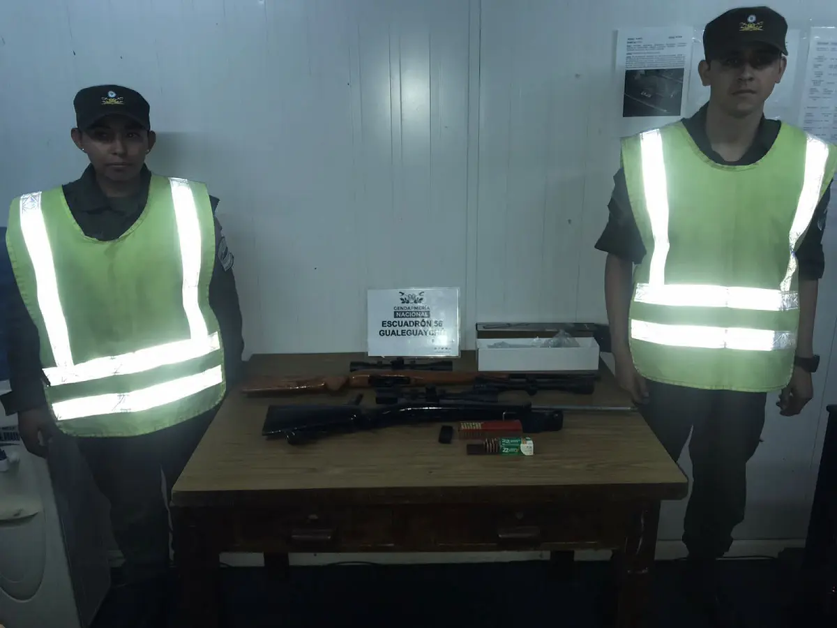 Dos hombres trasladaban ilegalmente armas de fuego y municiones