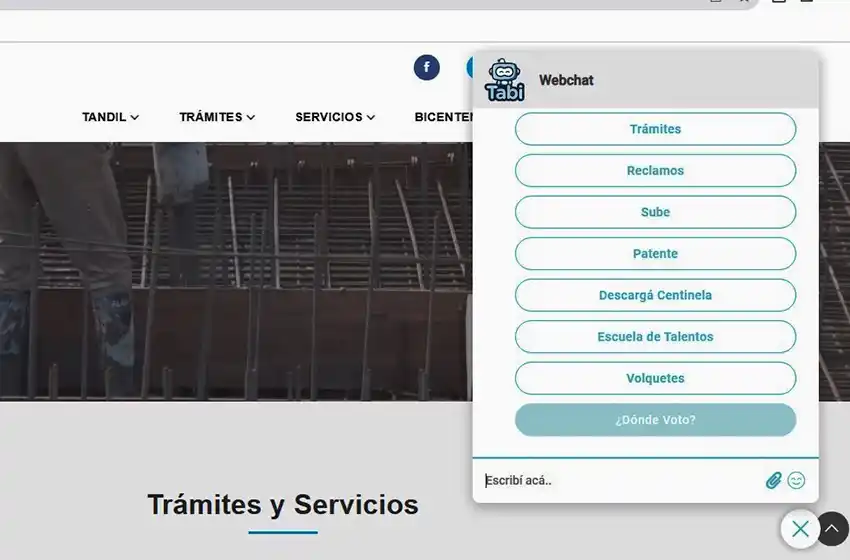 Tandil lanzó "Tabi", el asistente virtual que te informa todo sobre las elecciones