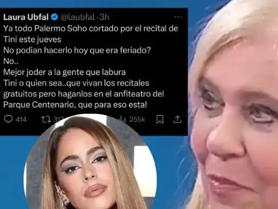 Laura Ubfal critica los cortes en por el recital de Tini Stoessel