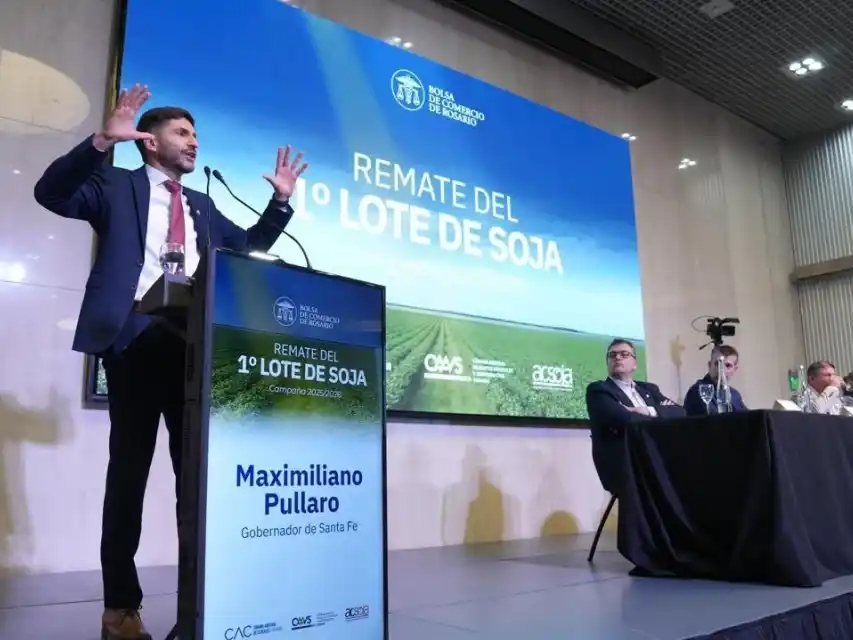 Pullaro volvió a reclamar la eliminación de las retenciones, y destacó la política tributaria de la Provincia.