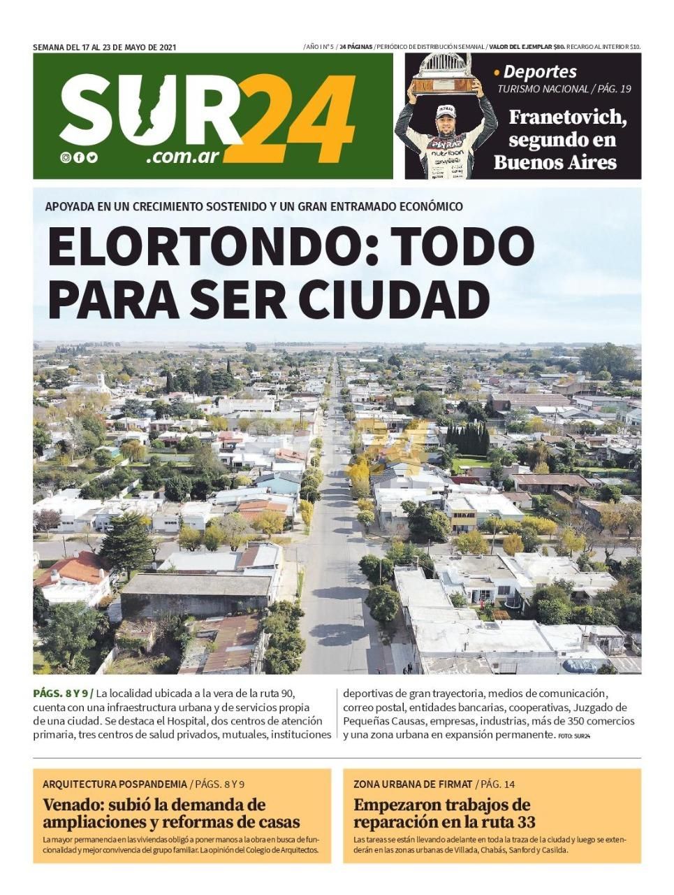 Sur 24: la edición del 17 de mayo online