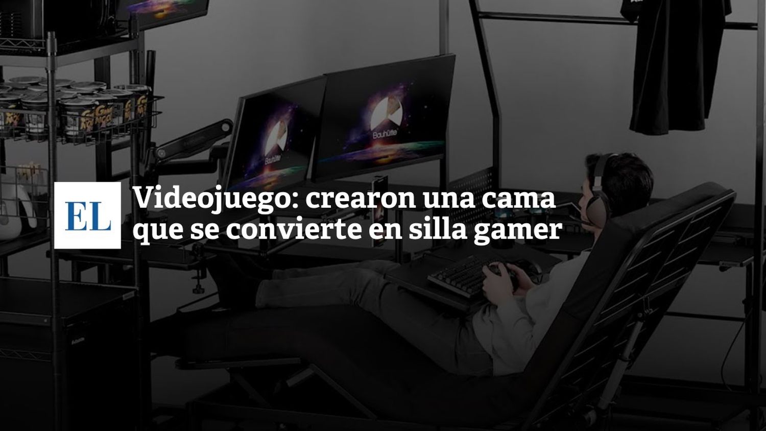 Videojuegos: crearon una cama que se convierte en silla gamer