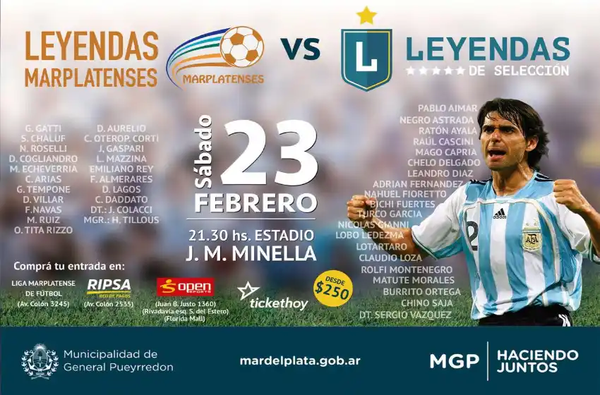 Leyendas marplatenses y de selección en el José María Minella